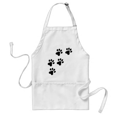 black cute dog paws doggy apron by Tomaniac