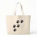 black cute dog paws doggy bags by Tomaniac black cute dog paws doggy bags