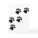 black cute dog paws doggy cards
