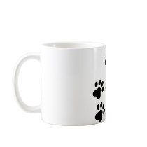 black cute dog paws doggy coffee mugs