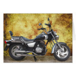 Black Cycle in Grunge Alley Greeting Cards