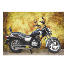 Black Cycle in Grunge Alley Personalized Announcements