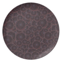 Black Dahlia Party Plate