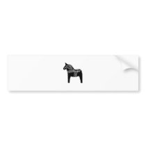 Black Dala Horse Bumper Stickers