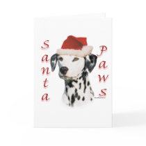 Black Dalmatian Santa Paws cards