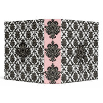 Black Damask 1 Binder