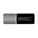 Black Damask Address Labels