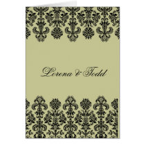 Black Damask Background for the DIY bride Cards