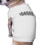 Black Damask Background for the DIY bride Doggie Tee Shirt