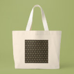 Black Damask Tote Bags