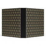 Black Damask Vinyl Binders