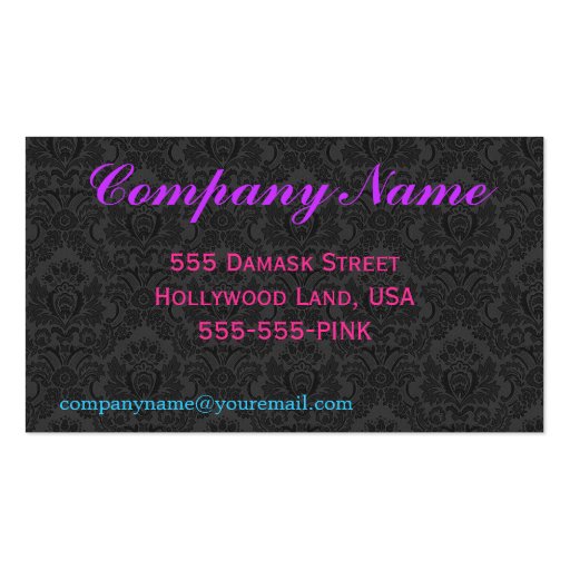 Black Damask Business Card