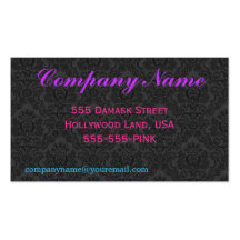 Black Damask Business Card