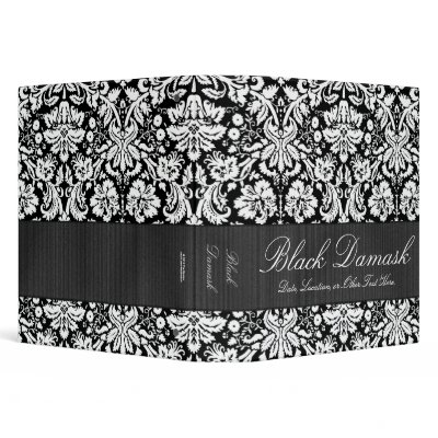 Black Damask Custom 1.5' Binder