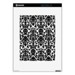 Black damask decal for iPad
