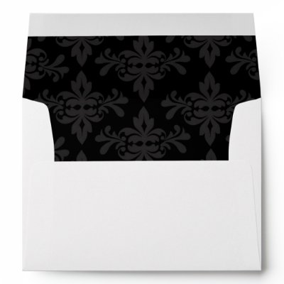 Black Damask Envelopes