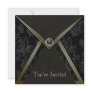 Black Damask Gold Black Party Invitation Template Black Damask Gold Black Party Invitation Template