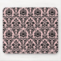 Black Damask Mousepad