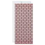 Black Damask on Faded Pink Background Rack Card Design