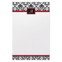 Black Damask stationery by PMCustomWeddings Black Damask stationery