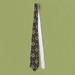 Black Damask Neck Tie