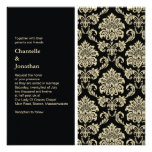 Black Damask Wedding Invitation