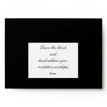Black Damask Wedding Invitation Envelope