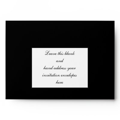Black Damask Wedding Invitation Envelope