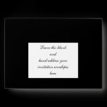 Black Damask Wedding Invitation Envelope