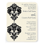 Black Damask Wedding Invitations
