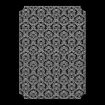 Black Damask Wedding Menu
