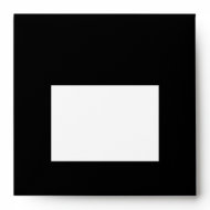 Black Damask Wedding Photo Thank You Envelope envelope