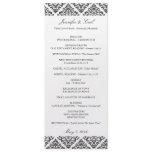 Black Damask Wedding Programs Personalized Invite