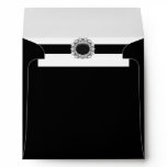 Black Damask White Diamond Damask Envelope