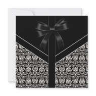 Black Damask White Wedding Damask Invitation invitation