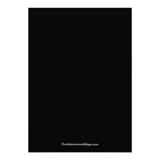 Black Damask with red accent Wedding Invitation