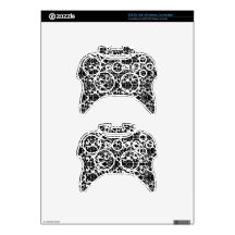 Black damask xbox 360 controller skin