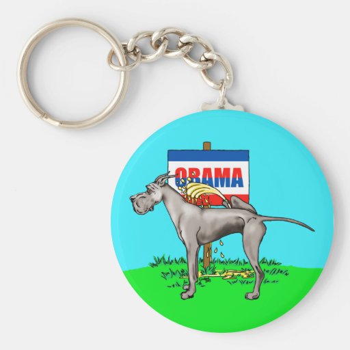 Black Dane Pi$$ on Obama Key Chains
