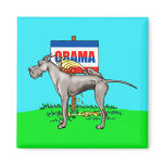 Black Dane Pi$$ on Obama Magnet