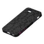 Black & Dark Gray Vintage Floral Damasks casemate cases