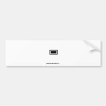Black Dash/ Hyphen Bumper Sticker