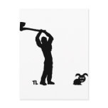 black dead bunny - lumberjack post card