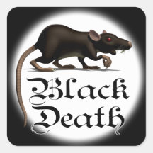 Black death Rat Stickers