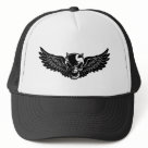 zaz_trucker_hat - Custom Mesh Skull trucker hats featuring skulls by the best artists for truck drivers. You can create a custom skull truckers hat by adding a name or any quote to these high quality mesh hats.: Sizes  Available colors: white_black