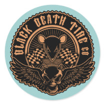 Black Death Tire Co. -Or Round Sticker