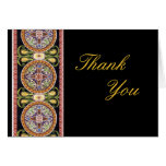 Black Decorated Thank You Card