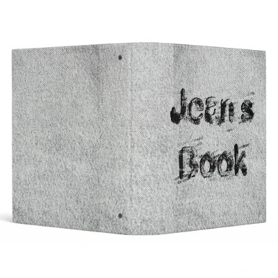 Black Denim Book 3 Ring Binder by courtjester