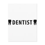 black dentist teeth post card