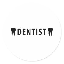 black dentist teeth stickers