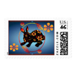 Black Designed Rabbit-Postage